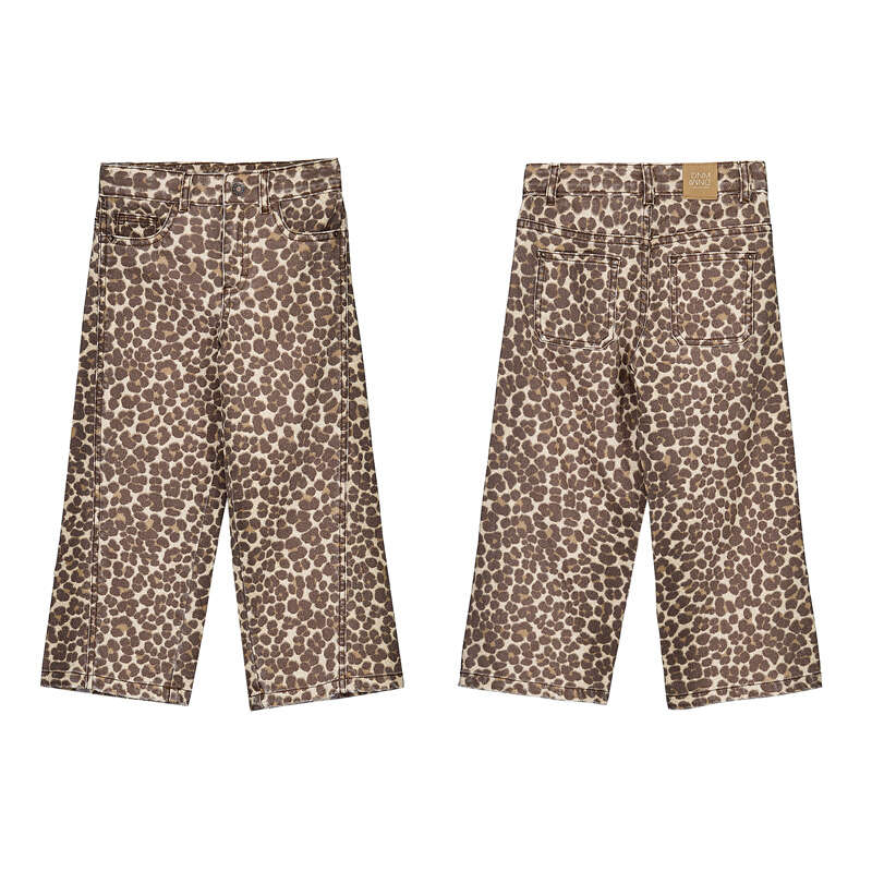 Mayoral – Cotton Twill Wide Pants in Leopard