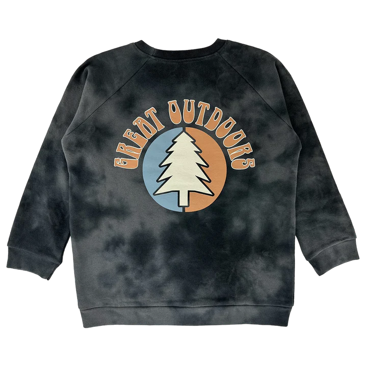 Tiny Whales – Great Outdoors Crewneck Sweatshirt in Faded Black5
