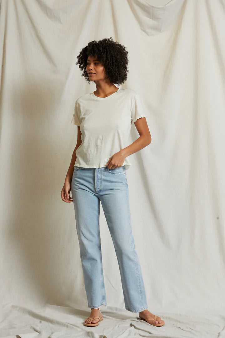 Perfect White Tee - Harley Boxy Crew in Bright Ivory