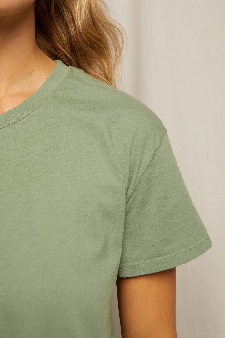 Perfect White Tee - Harley Boxy Crew in Aloe