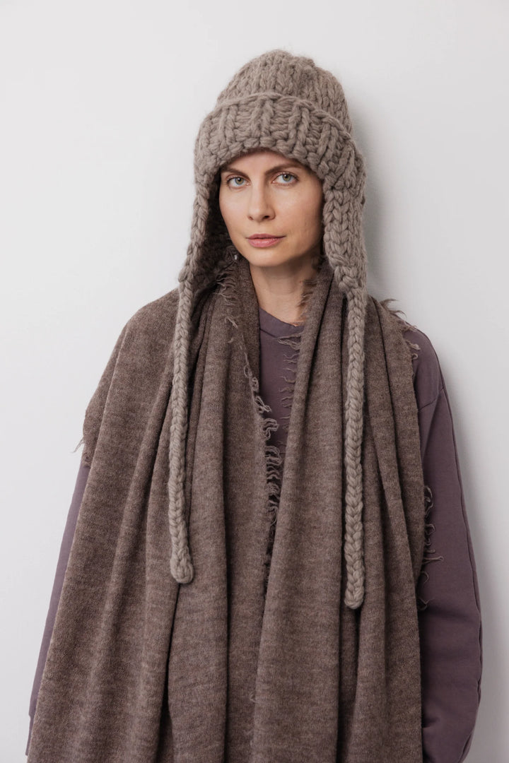 Wol Hide - Handknit Hat in Slate