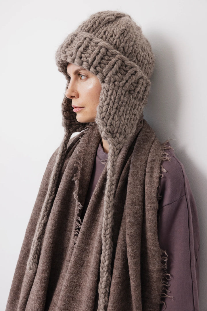 Wol Hide - Handknit Hat in Slate