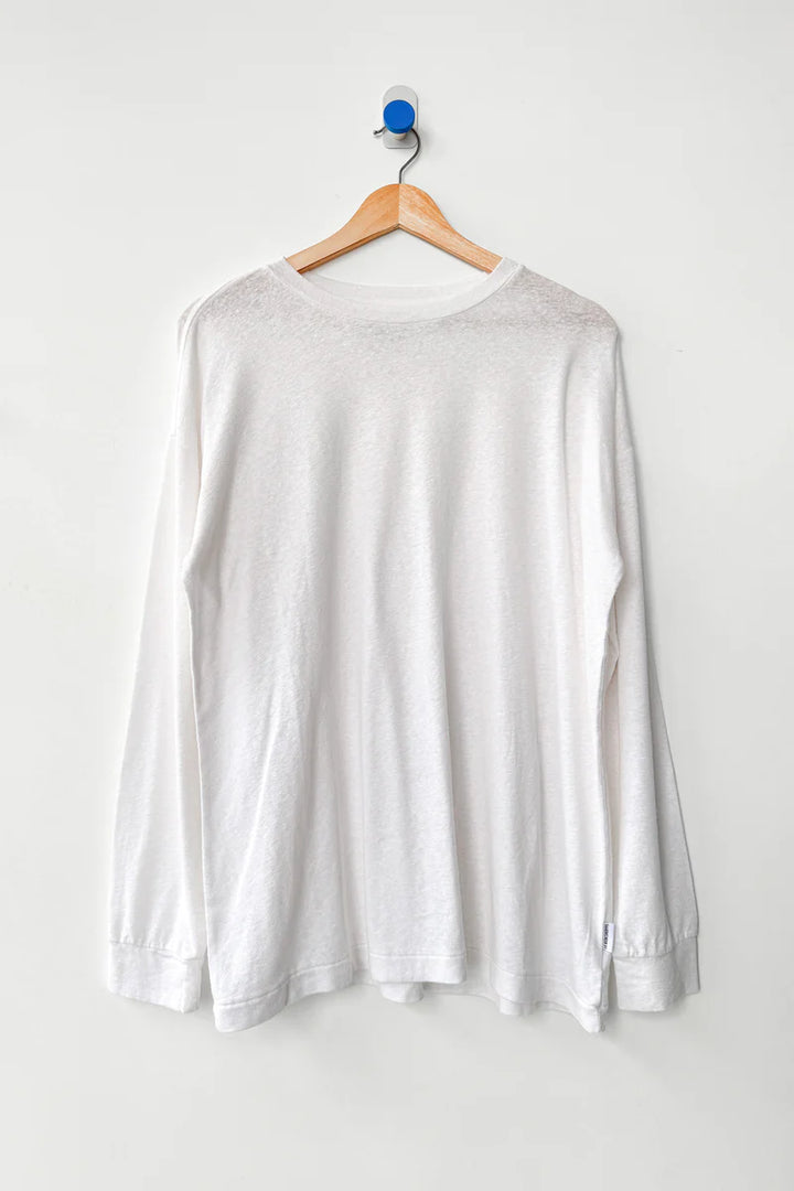 Le Bon Shoppe - Haze Linen Blend Tee in White