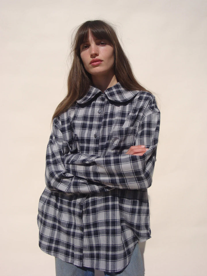 Emma Rothkopf - Hollis Oversized Shirt in Midnight Tartan