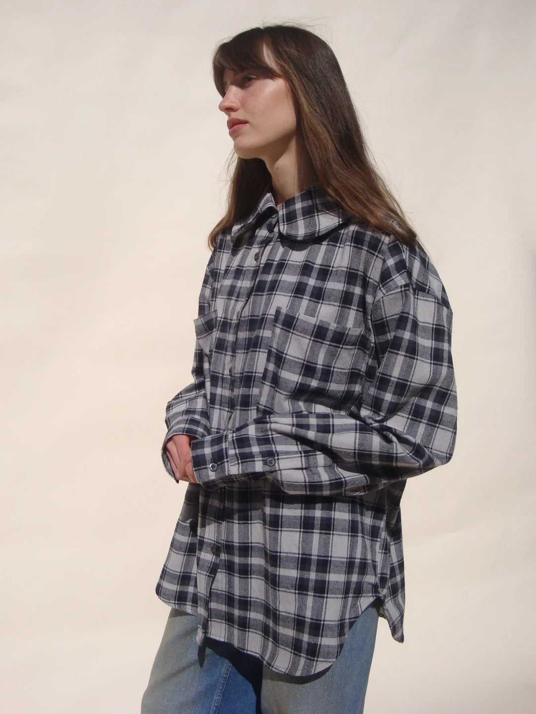 Emma Rothkopf - Hollis Oversized Shirt in Midnight Tartan