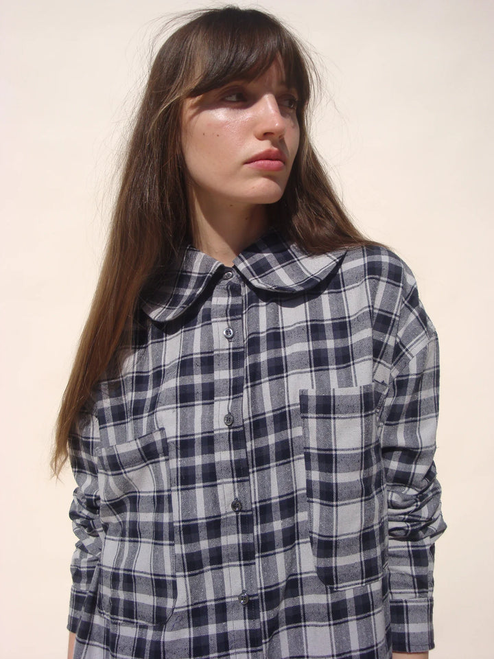 Emma Rothkopf - Hollis Oversized Shirt in Midnight Tartan