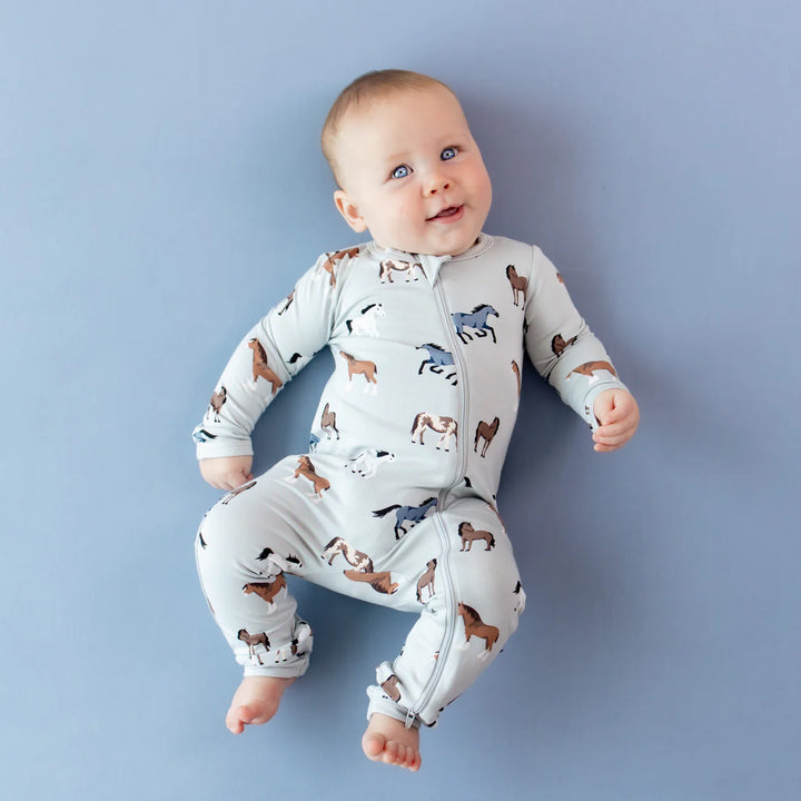 Kyte Baby – Bamboo Zippered Romper in Horse