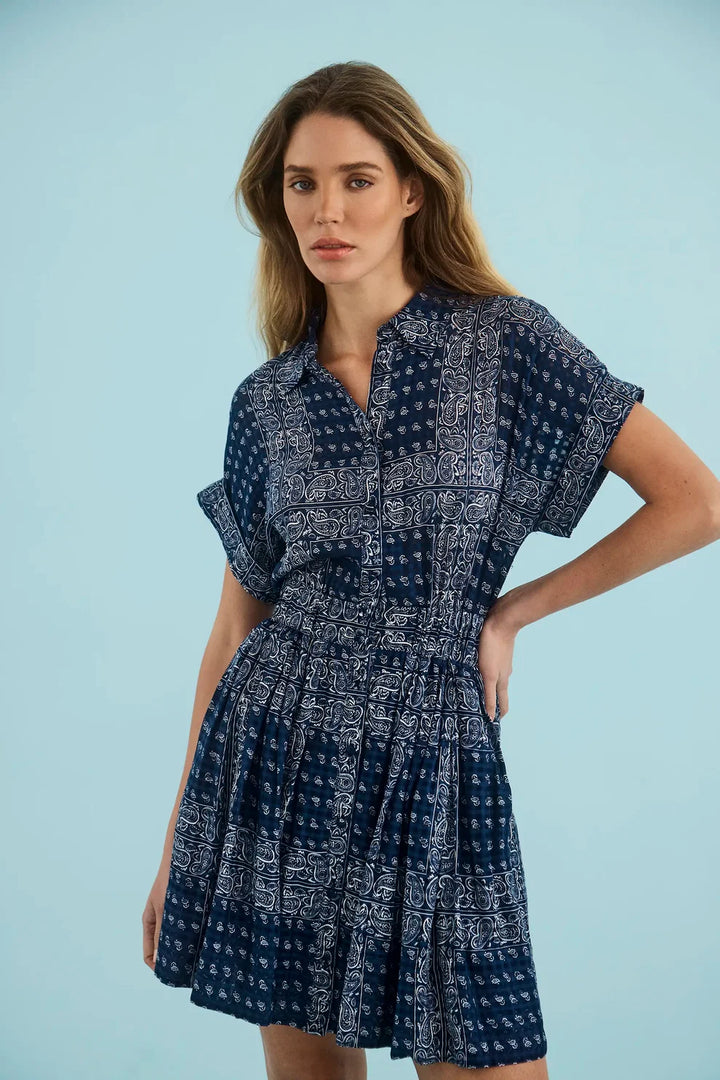 Hunter Bell - Howard Dress in Inkwell Paisley
