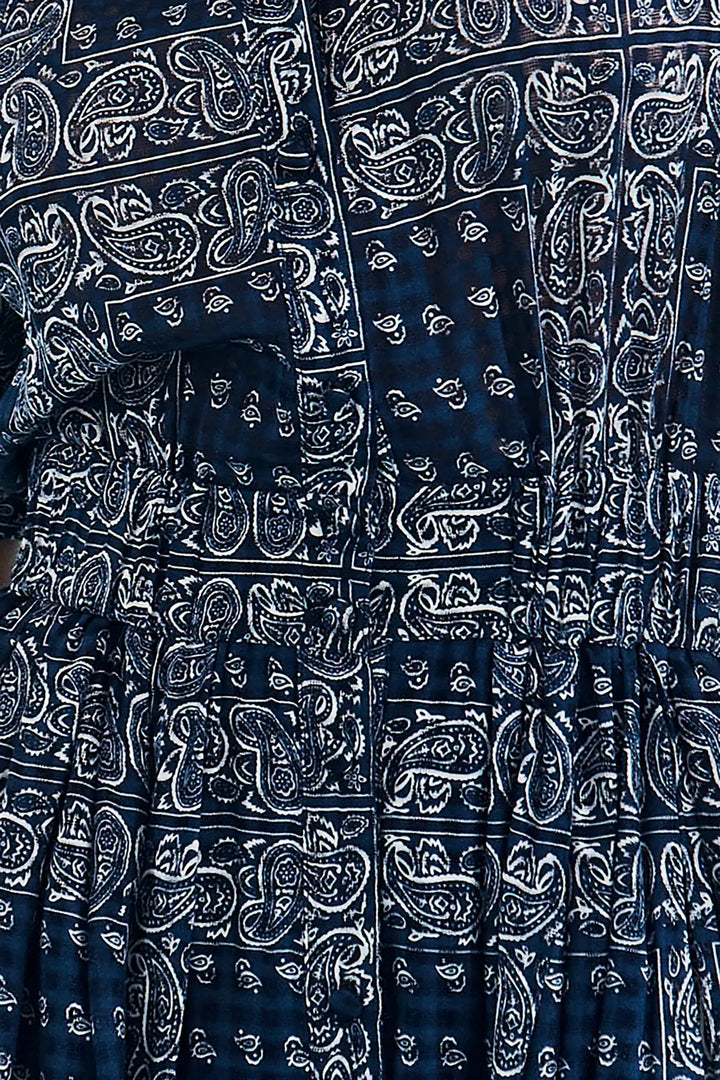 Hunter Bell - Howard Dress in Inkwell Paisley