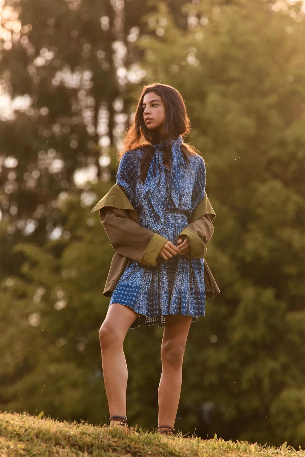 Hunter Bell - Howard Dress in Inkwell Paisley