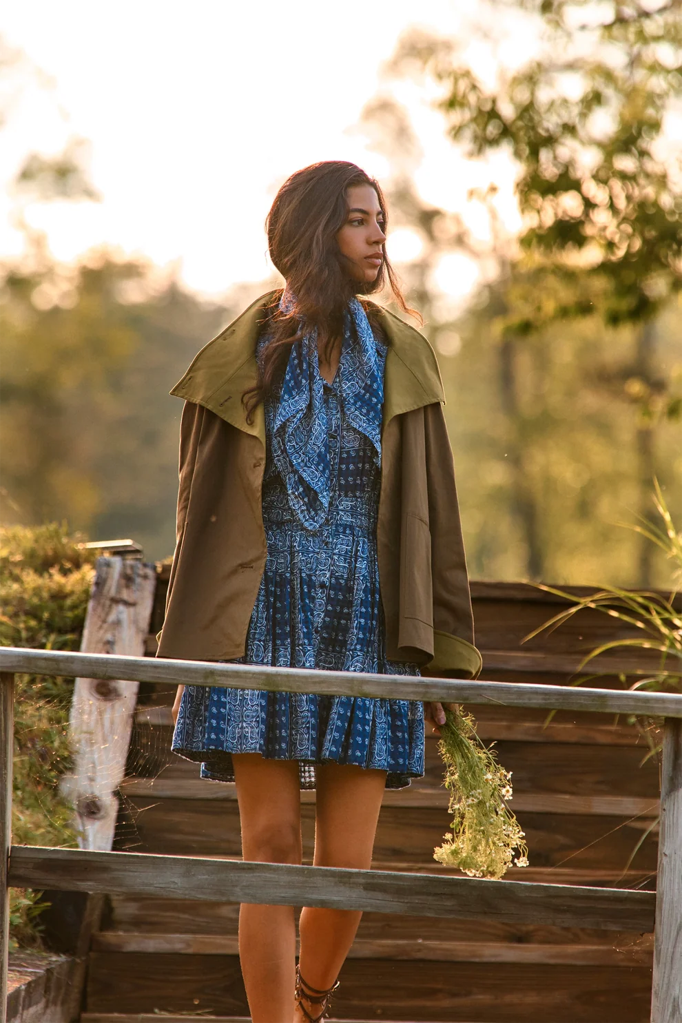 Hunter Bell - Howard Dress in Inkwell Paisley