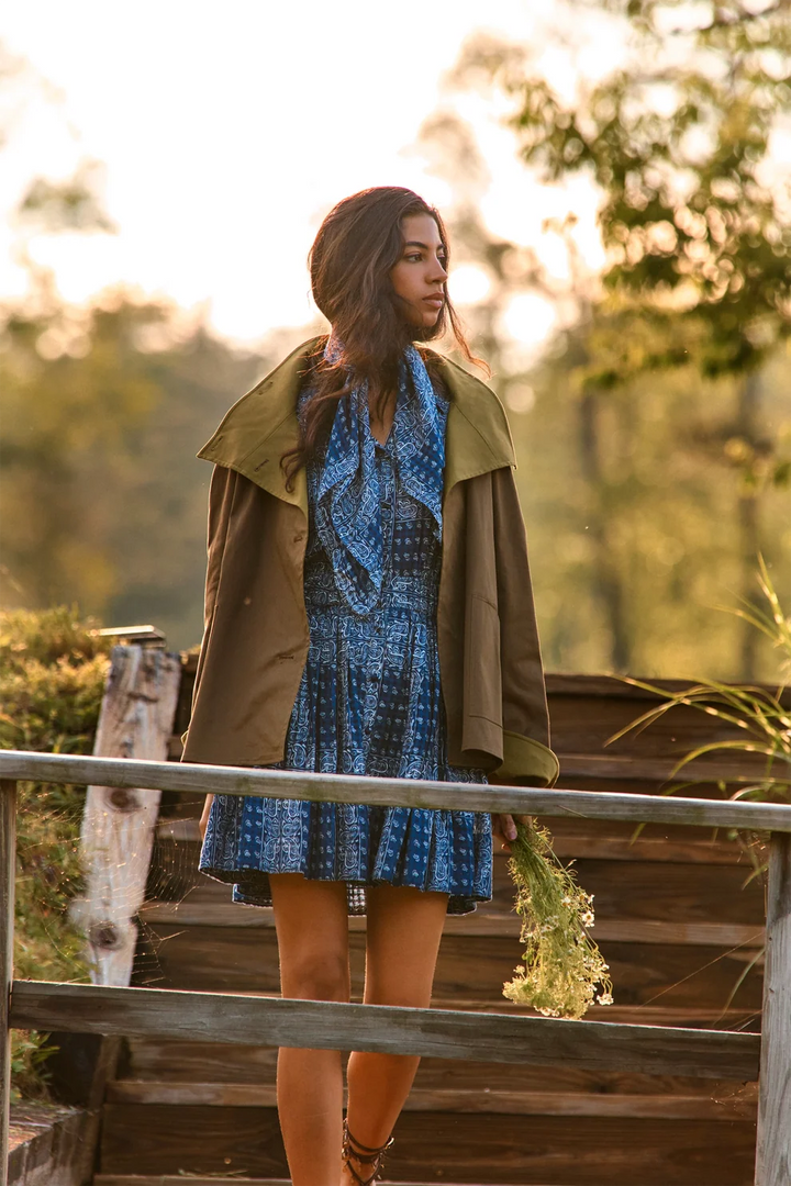 Hunter Bell - Howard Dress in Inkwell Paisley