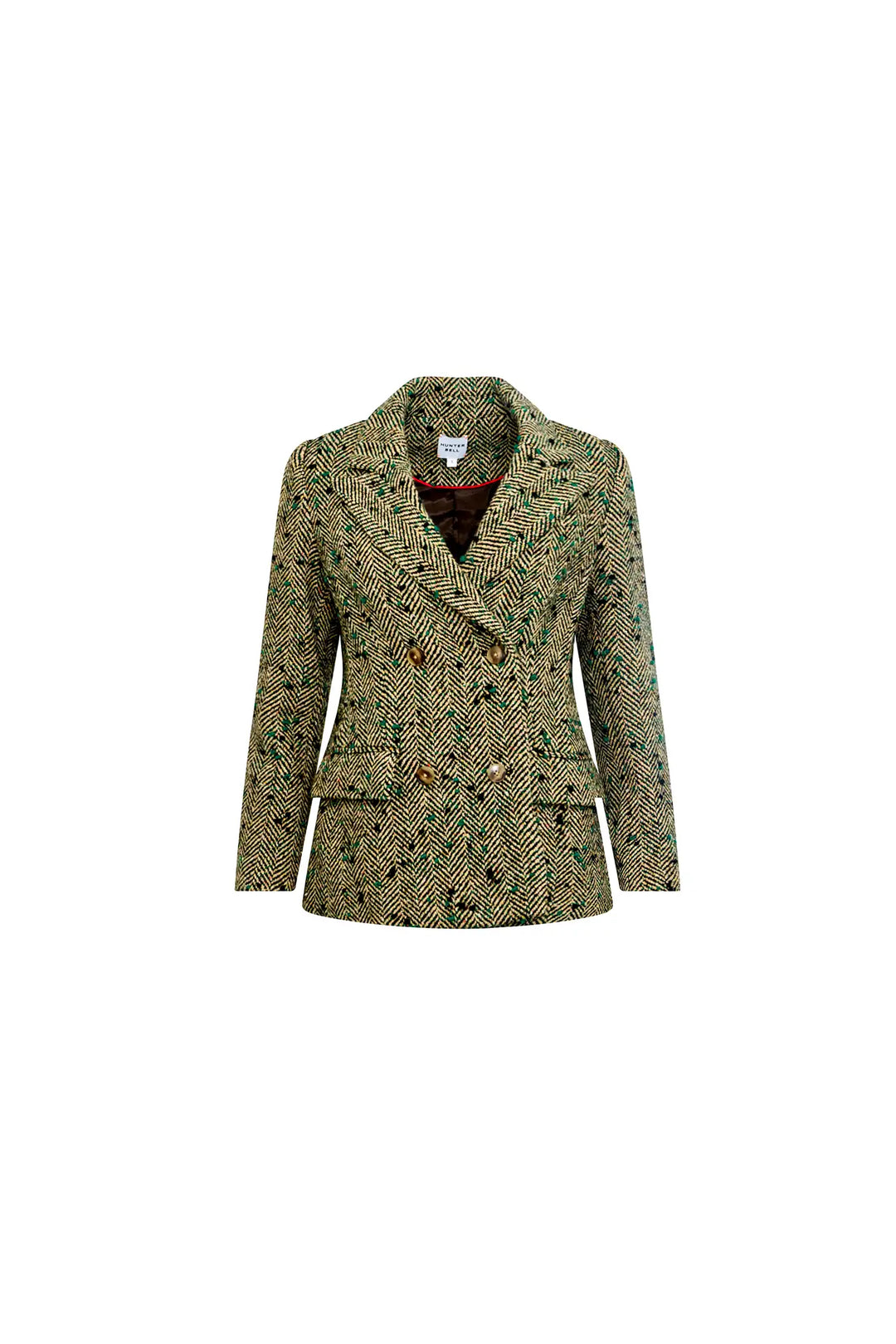 Hunter Bell – Huntley Half Coat in Mixed Herringbone