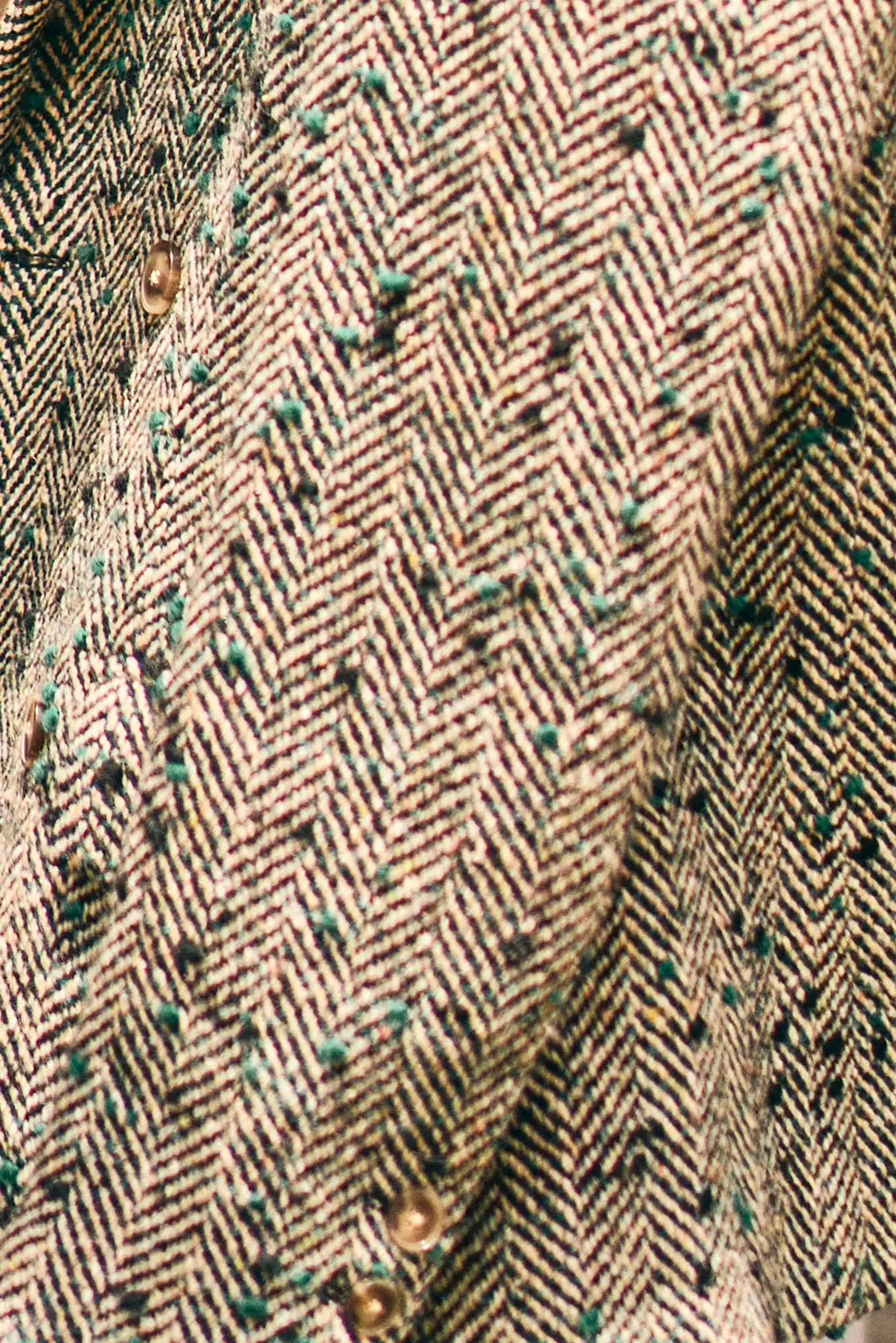 Hunter Bell – Huntley Half Coat in Mixed Herringbone