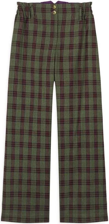 Louise Misha – Abuela Pants in Green Tartan