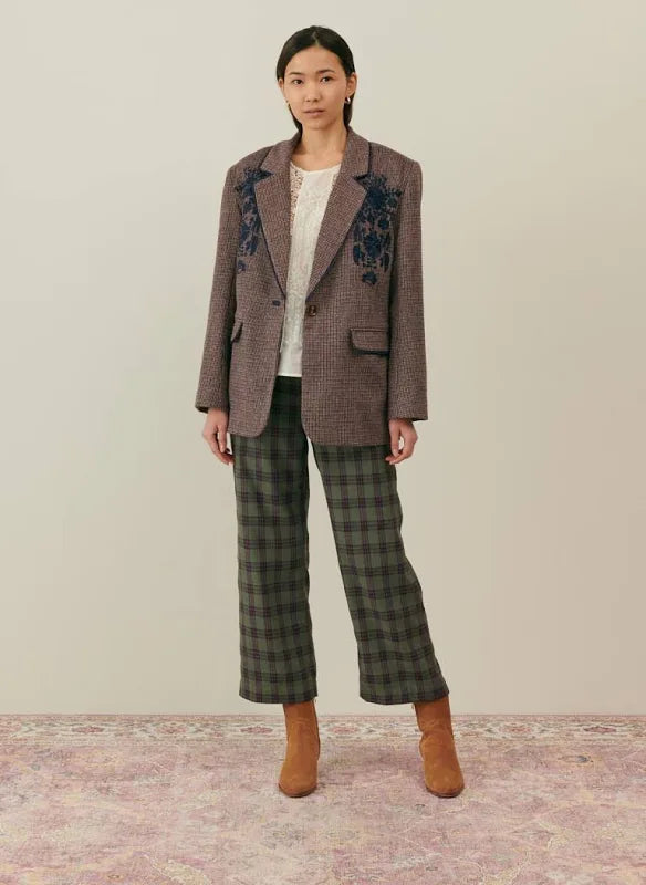 Louise Misha – Abuela Pants in Green Tartan