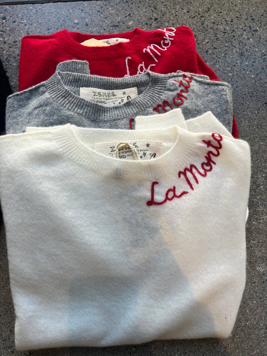 Custom Embroidered "La Montaña" Cashmere Sweater