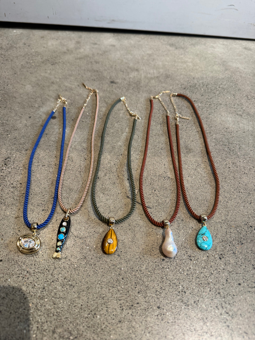 Thatch Cord & Charm Necklace