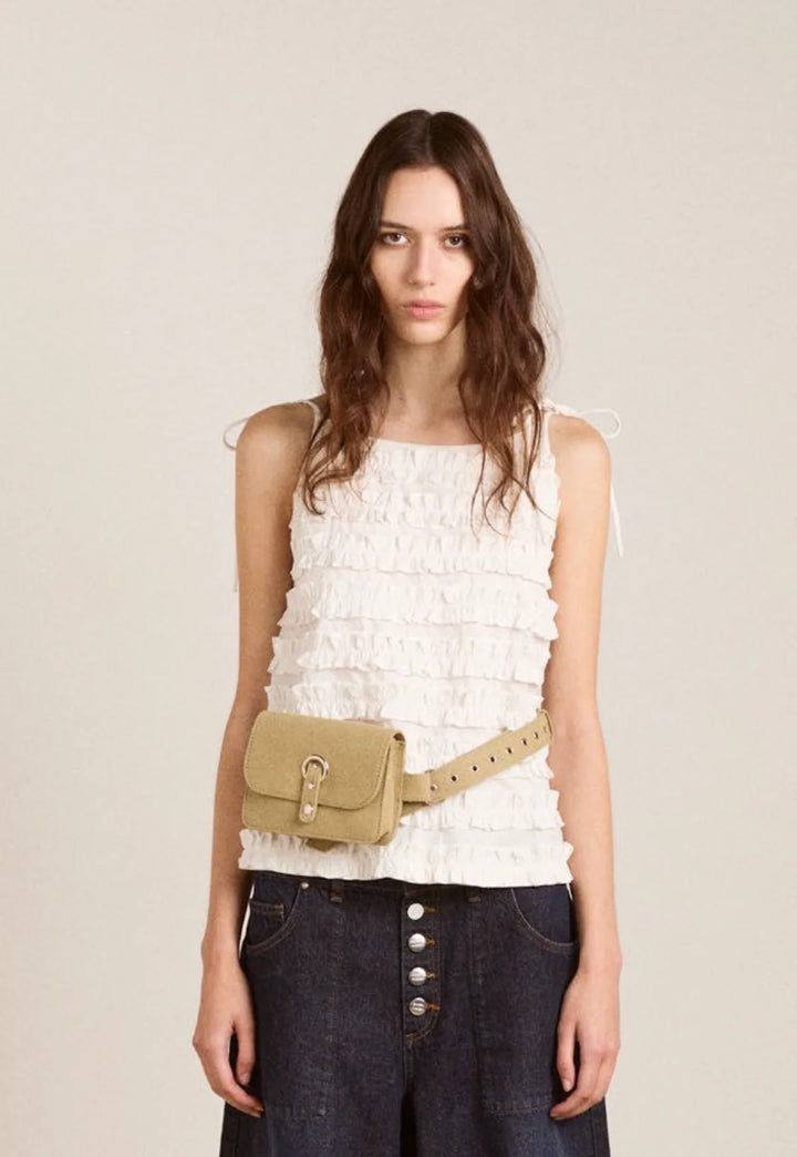 Damson Madder – Leili Ruffle Cami in White