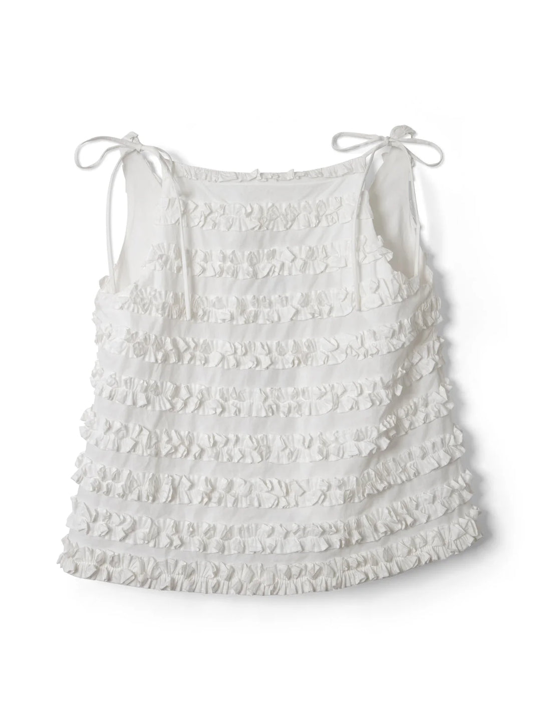 Damson Madder – Leili Ruffle Cami in White