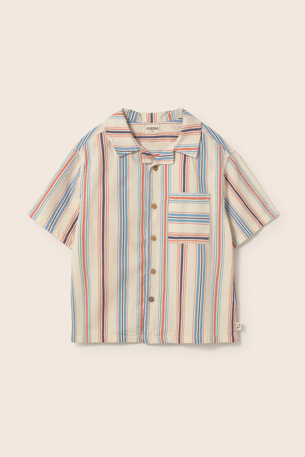 Cozmo- Iro Striped Cotton Button Up Shirt
