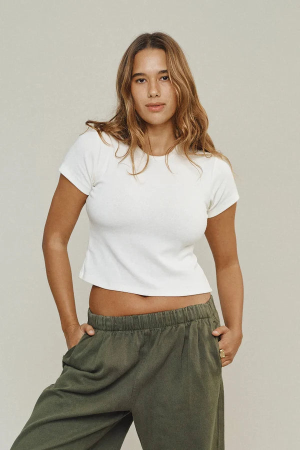 Jungmaven – Isola Tee in Washed White
