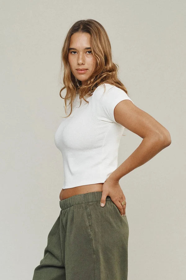 Jungmaven – Isola Tee in Washed White