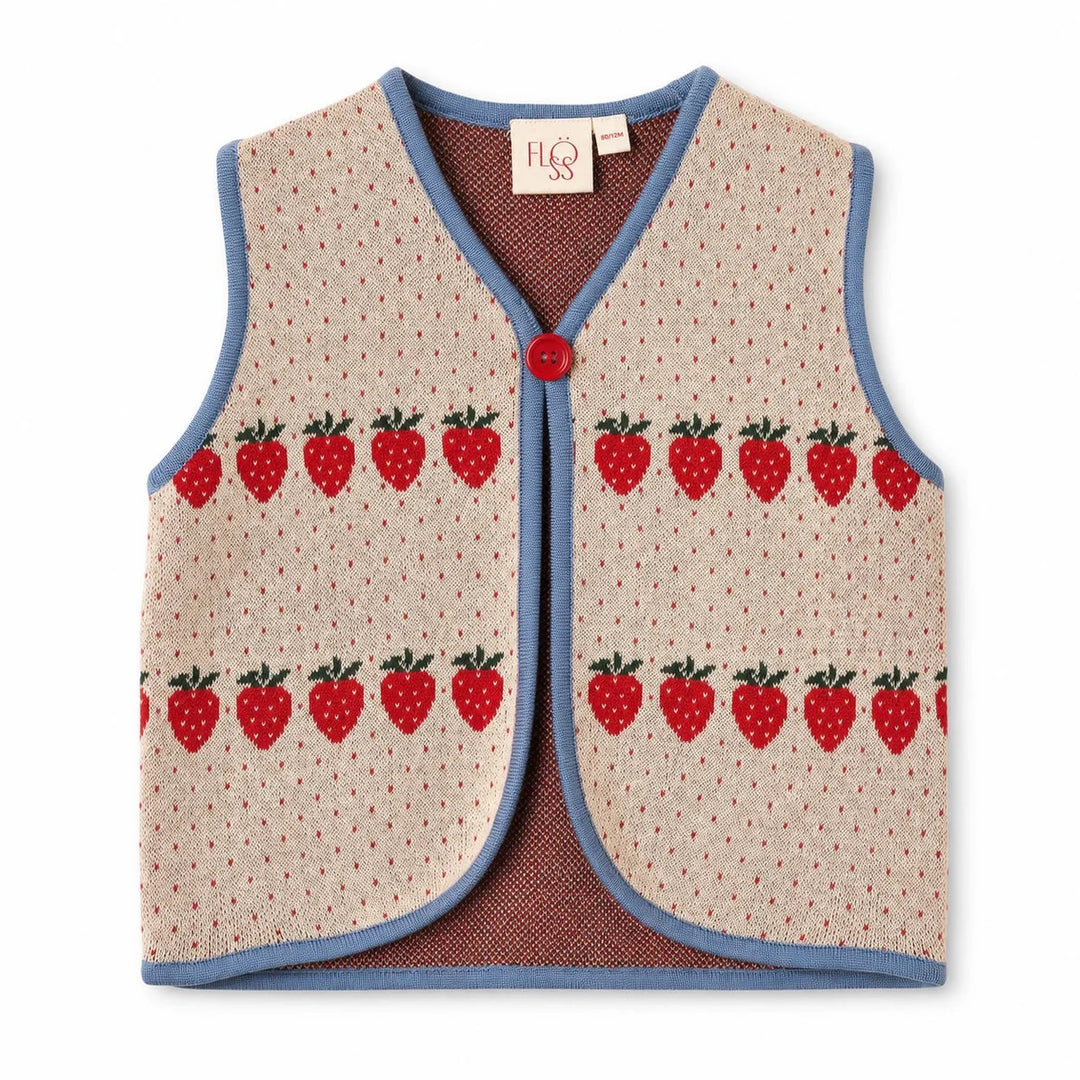 Floess – Louise Strawberry Sweater Vest