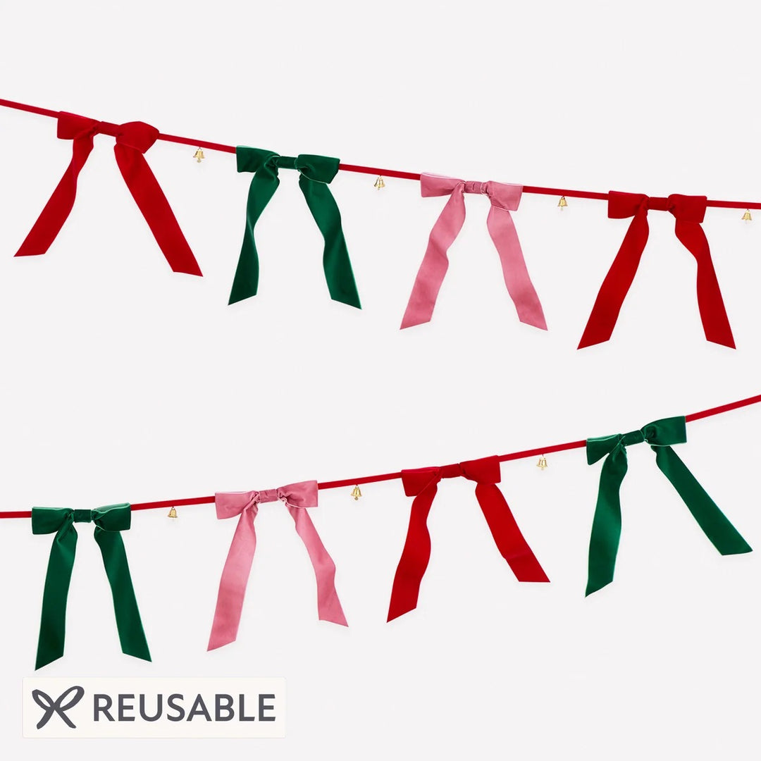 Meri Meri - Velvet Bow Bell Garland