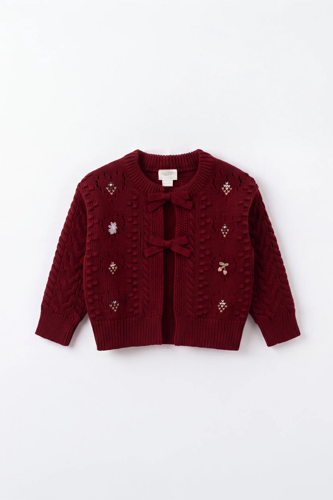 Jamie Kay – Jovie Knitted Cardigan in Cherry