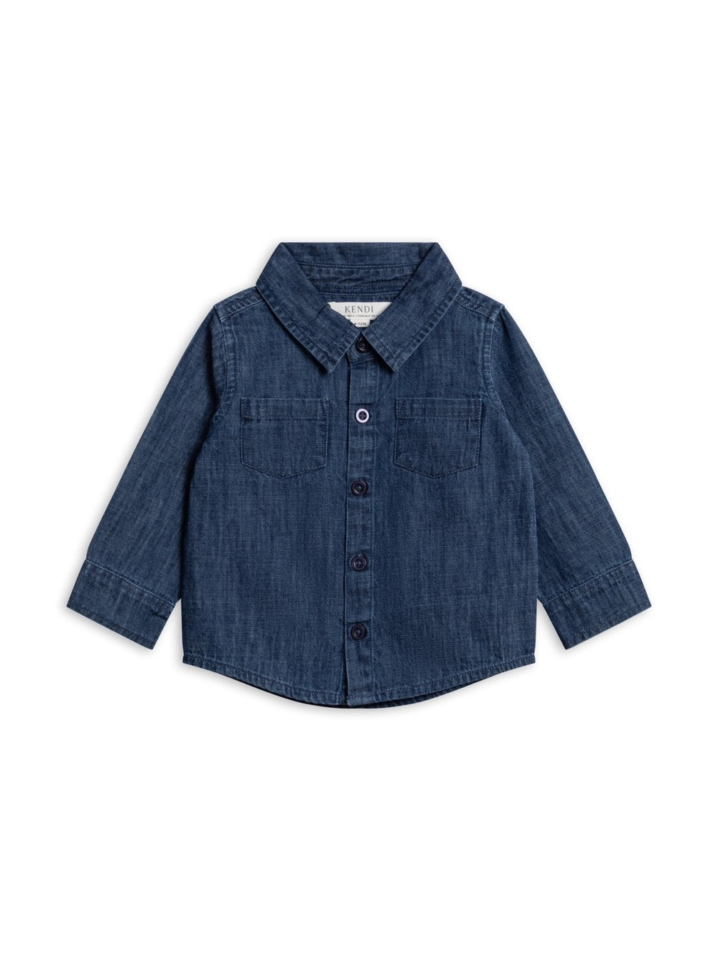 Colored Organics - Hayes Chambray Long Sleeve Collared Shirt