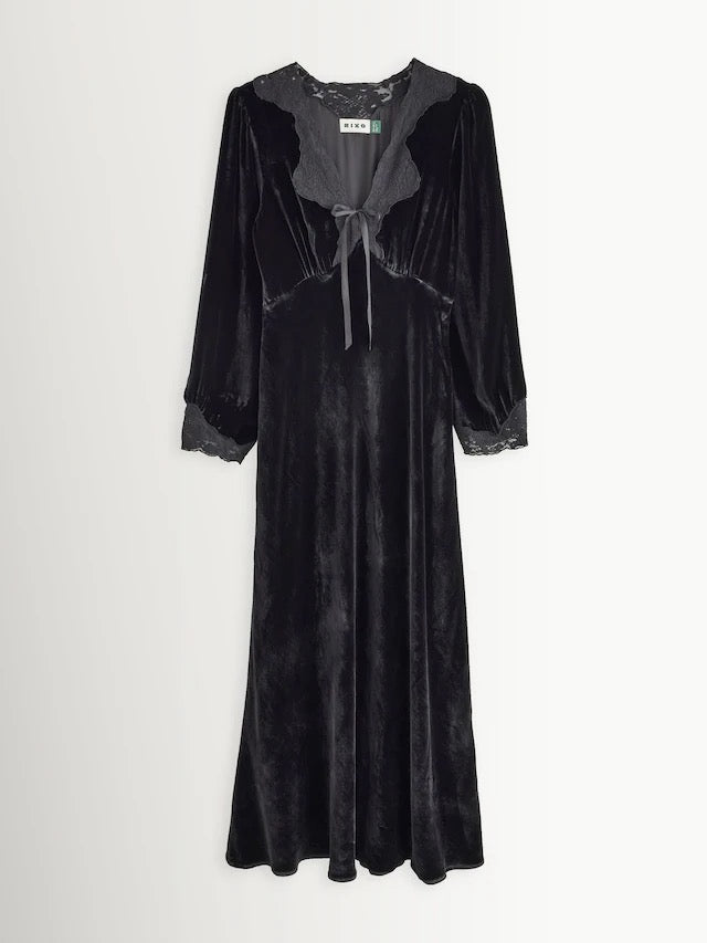 RIXO - Larah Dress Black