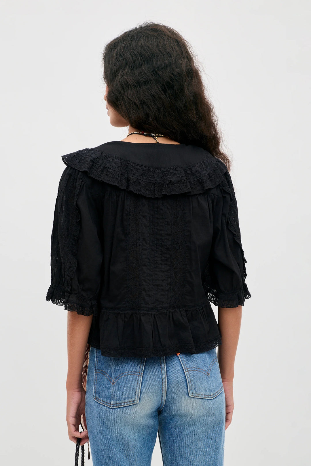 RIXO - Ellery Top Black