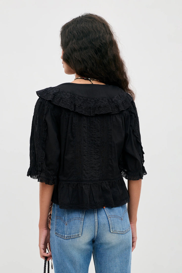 RIXO - Ellery Top Black