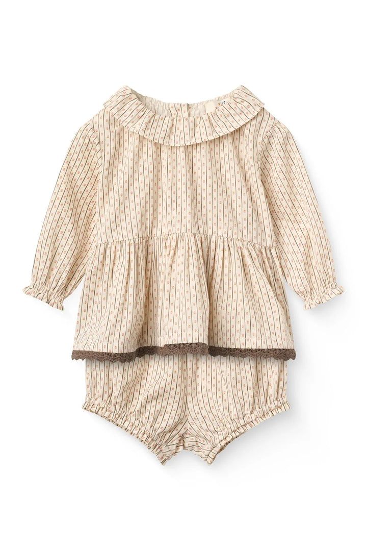 Copenhagen Colors- Twill Baby Blouse & Bloomer Set