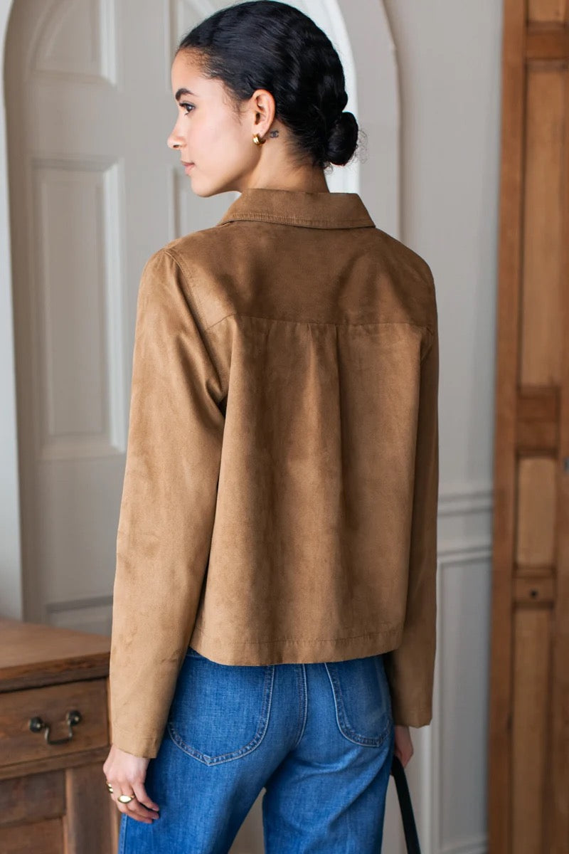 Emerson Fry - Atelier Pocket Jacket in Camel Suede