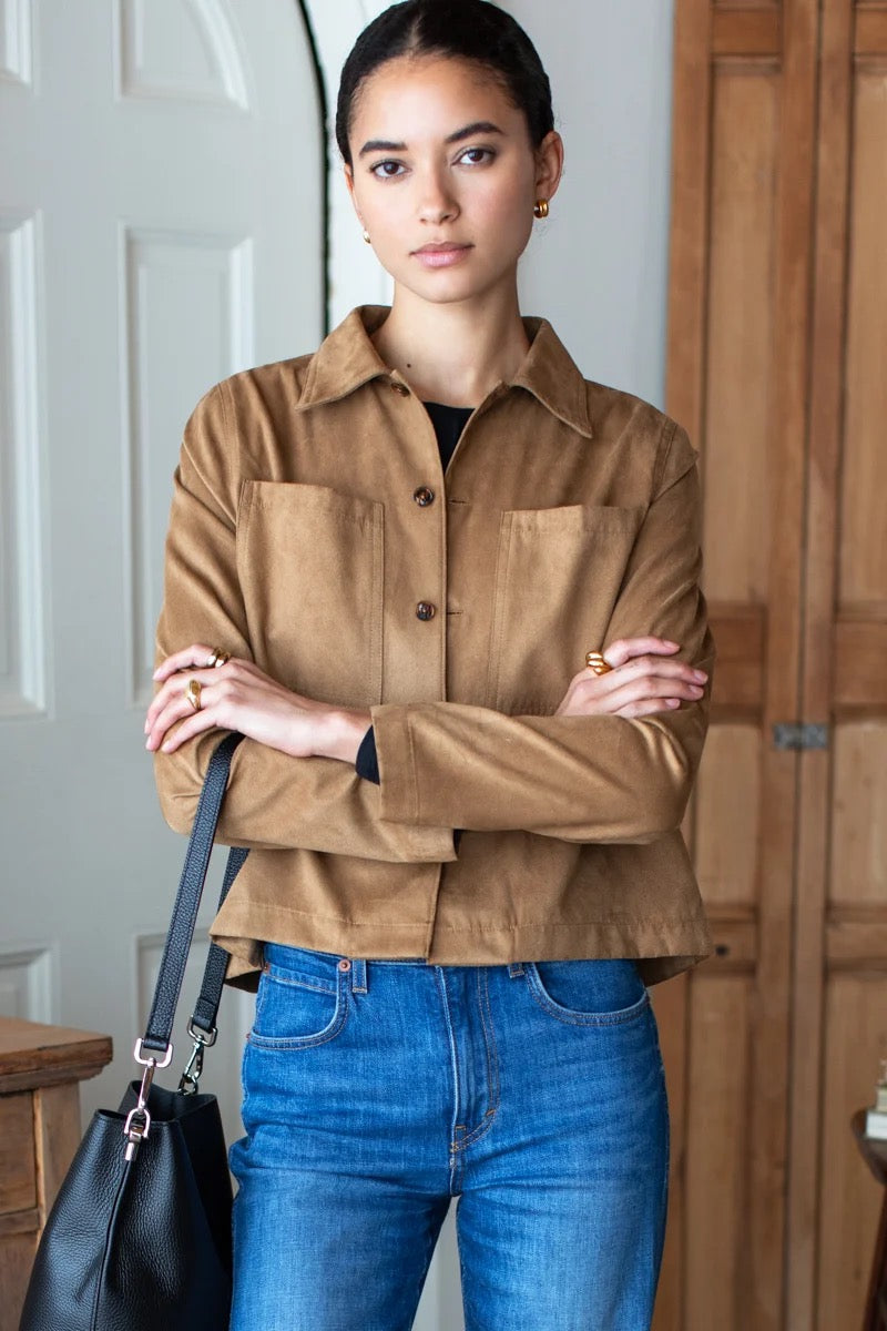 Emerson Fry - Atelier Pocket Jacket in Camel Suede