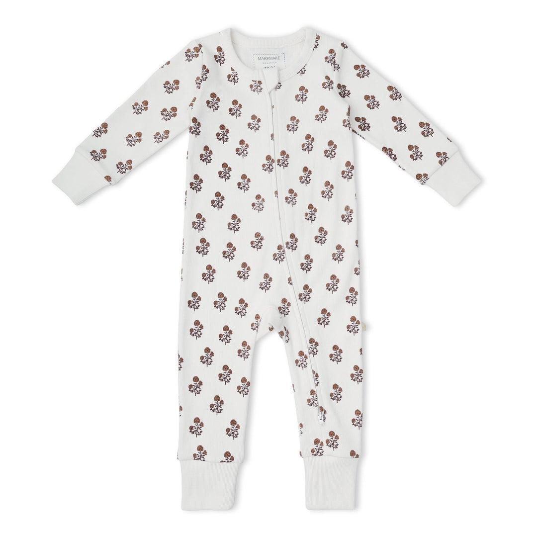 MakeMake Organics - Organic 2-Way Zip Romper in Loom