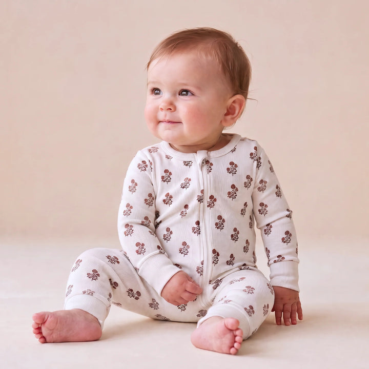 MakeMake Organics - Organic 2-Way Zip Romper in Loom