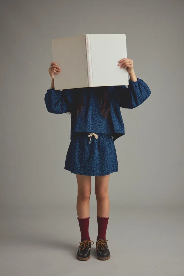 Cozmo- Bruna Denim Printed Skirt