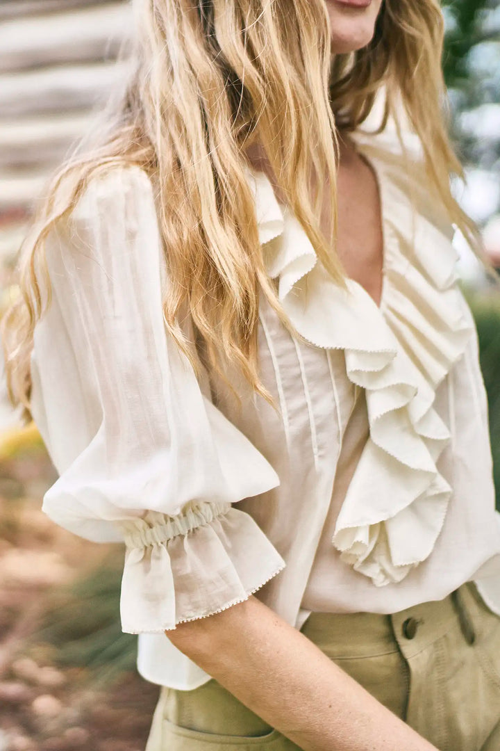 Hunter Bell – Imogen Blouse in Ivory