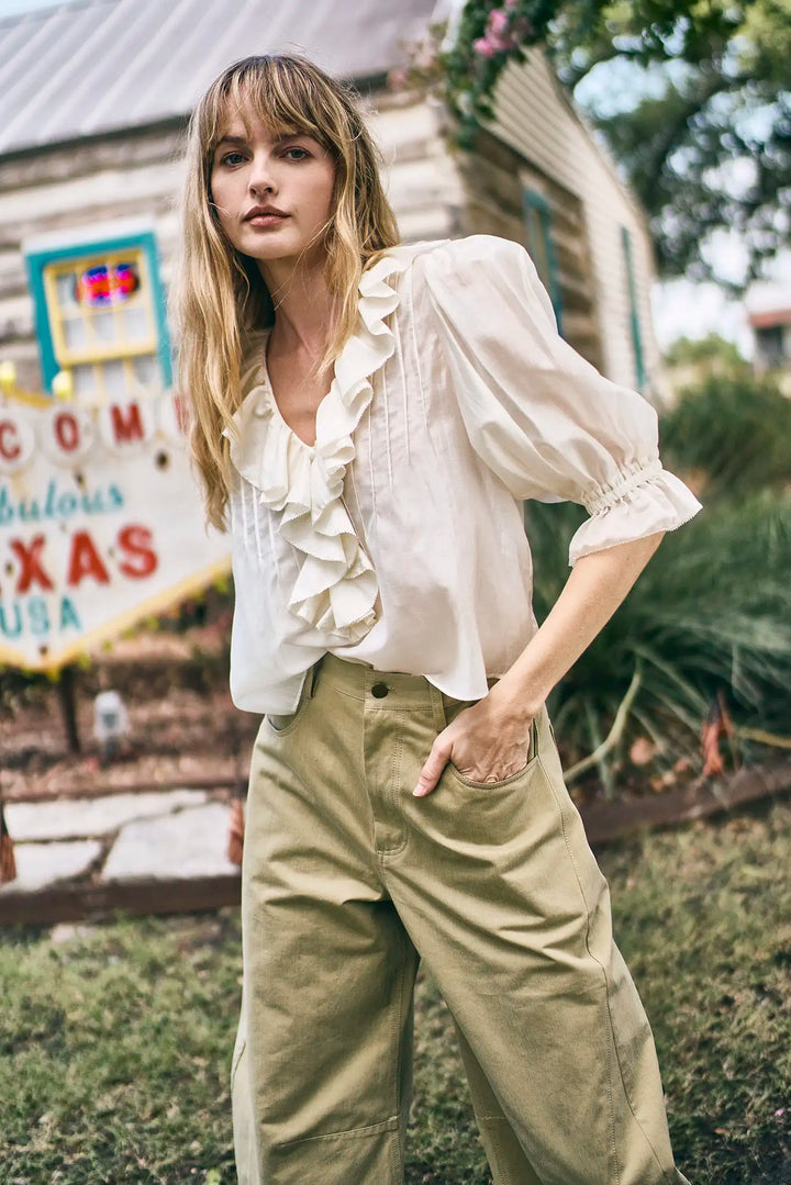 Hunter Bell – Imogen Blouse in Ivory