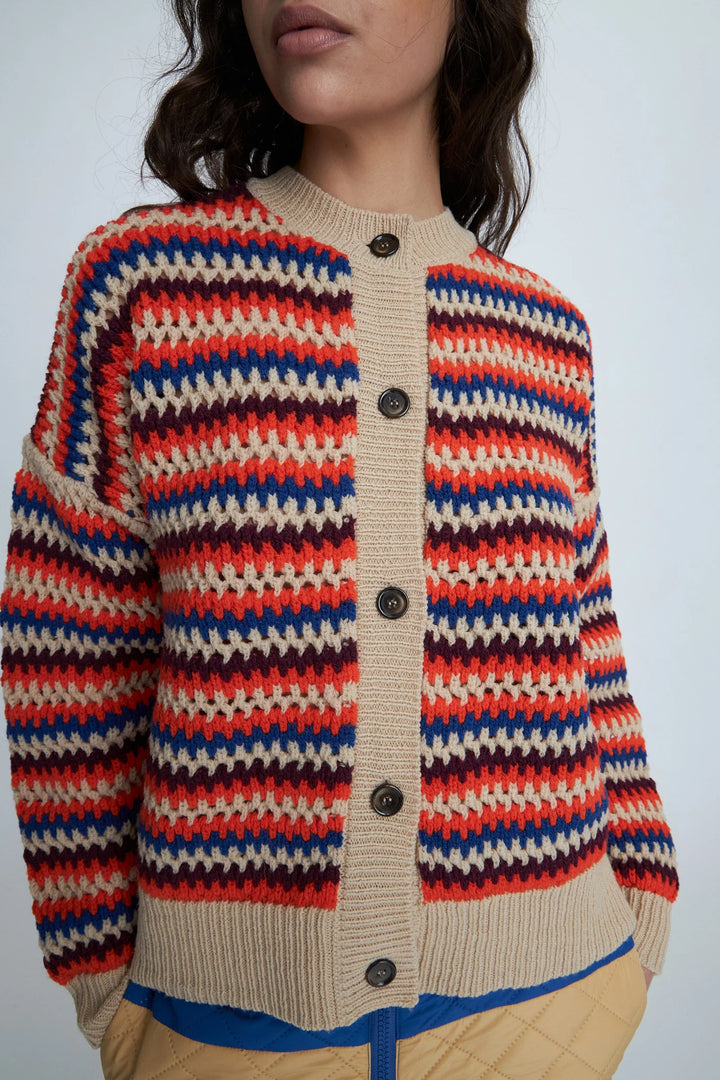 Stella Nova – Italian Wool Cardigan in Multicolor