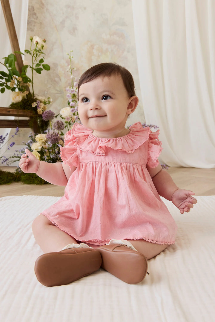Jamie Kay – Organic Cotton Frannie Playsuit in Swiss Pink