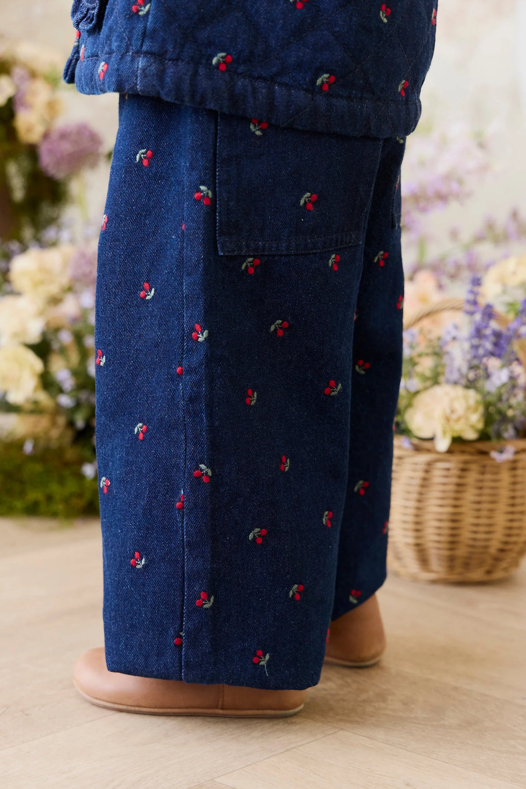 Jamie Kay – Amandine Pant in Cerise Denim