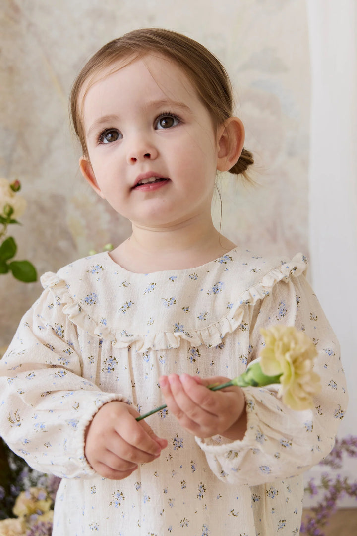 Jamie Kay - Organic Cotton Nathalie Blouse in Juniper Fields Blue