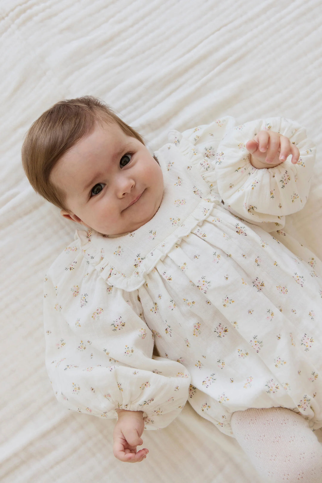 Jamie Kay - Organic Cotton Muslin Frances Playsuit in Ayla Whisper