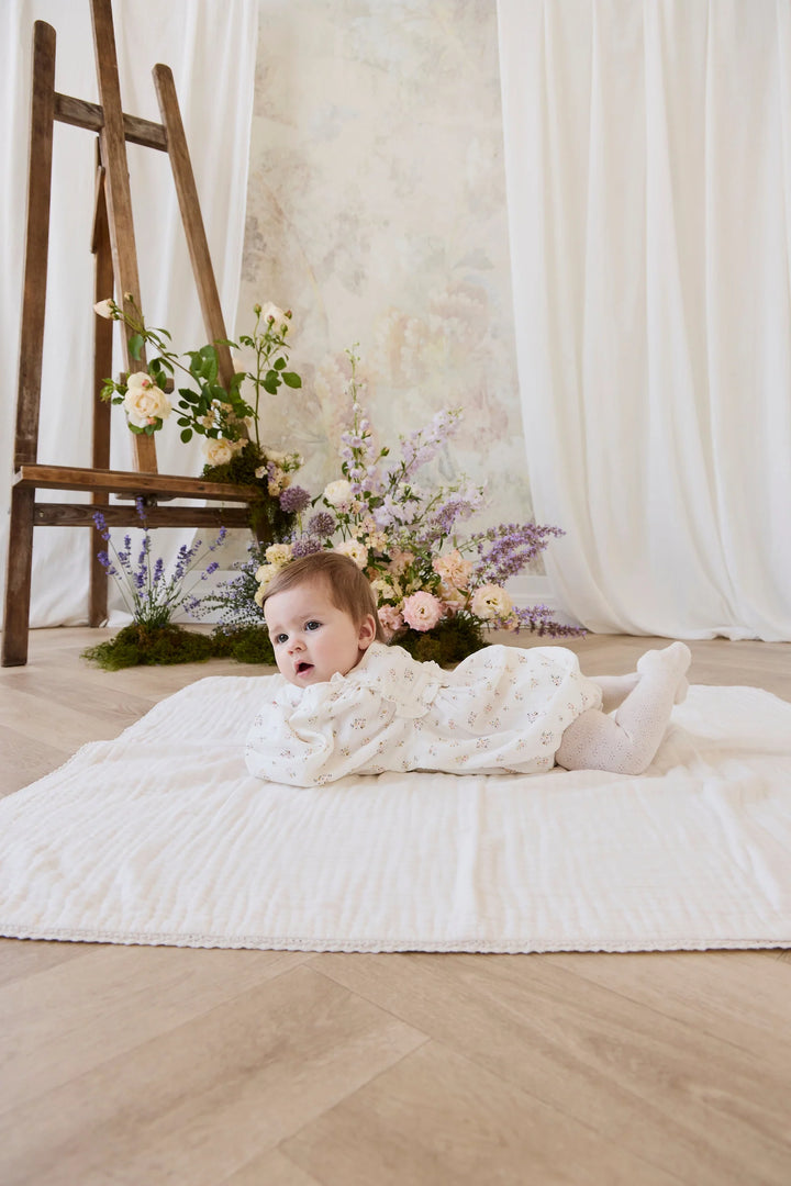 Jamie Kay - Organic Cotton Muslin Frances Playsuit in Ayla Whisper