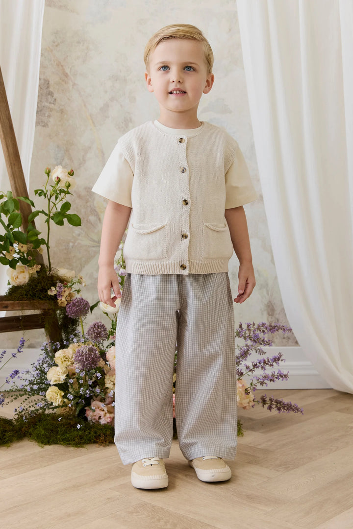 Jamie Kay – Organic Cotton Kenji Pant in Cloud Check