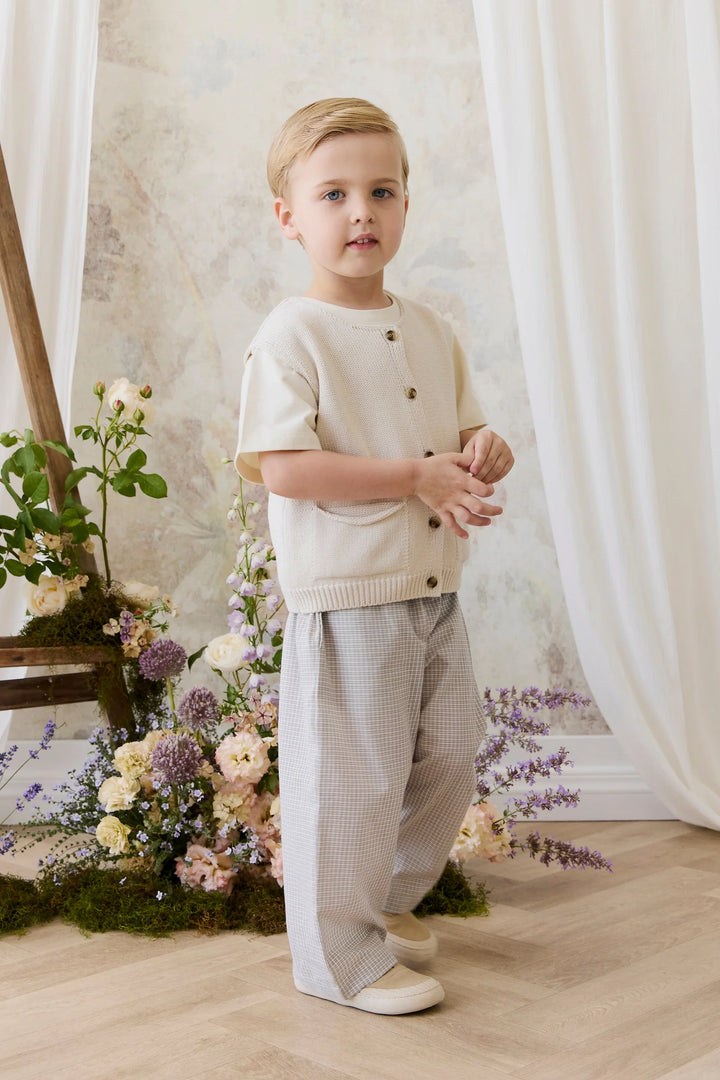 Jamie Kay – Organic Cotton Kenji Pant in Cloud Check